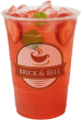 Strawberry iced tea cup